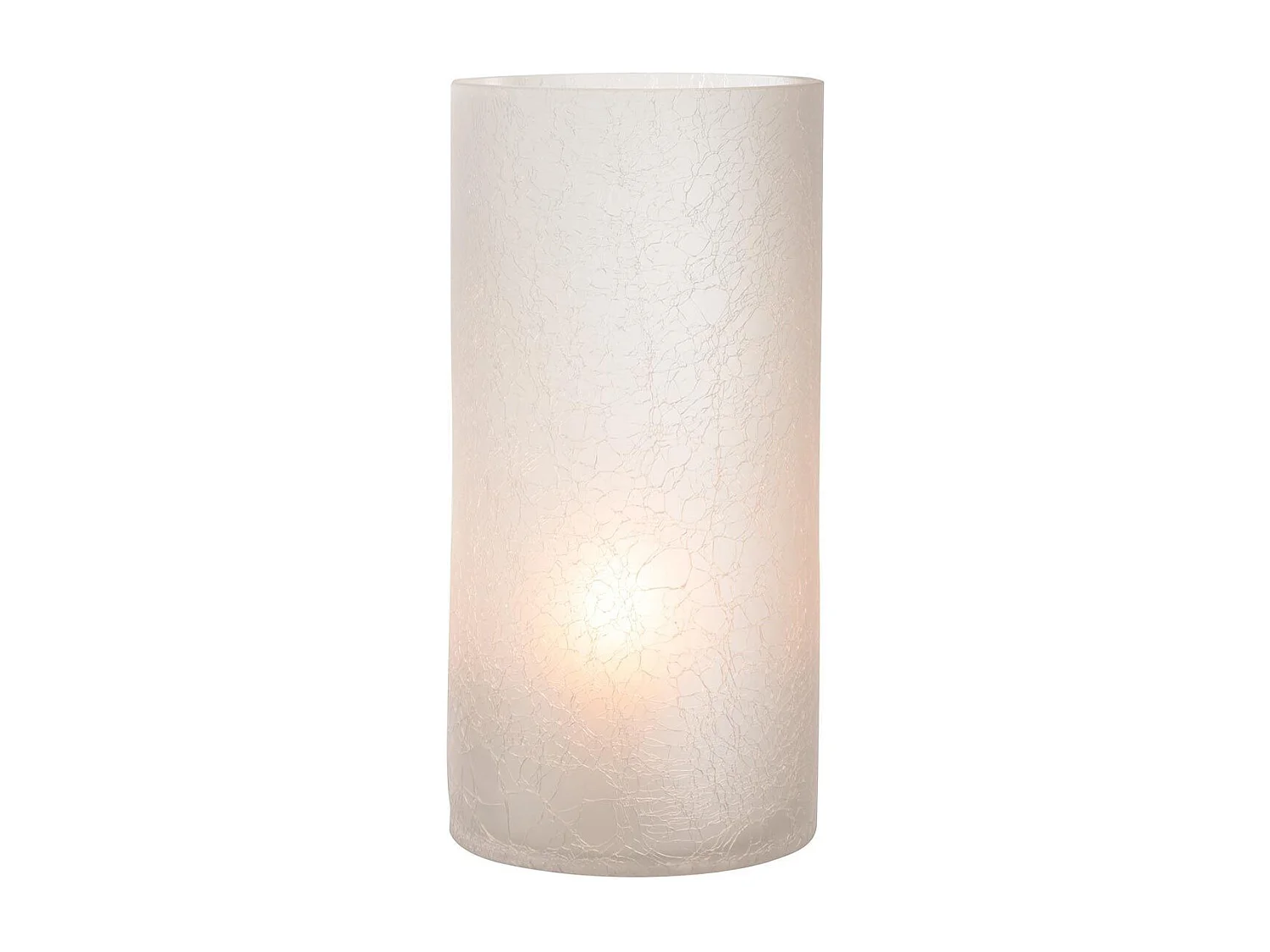 Photophore Cylindrique "Craquelé" 29cm Blanc Givré