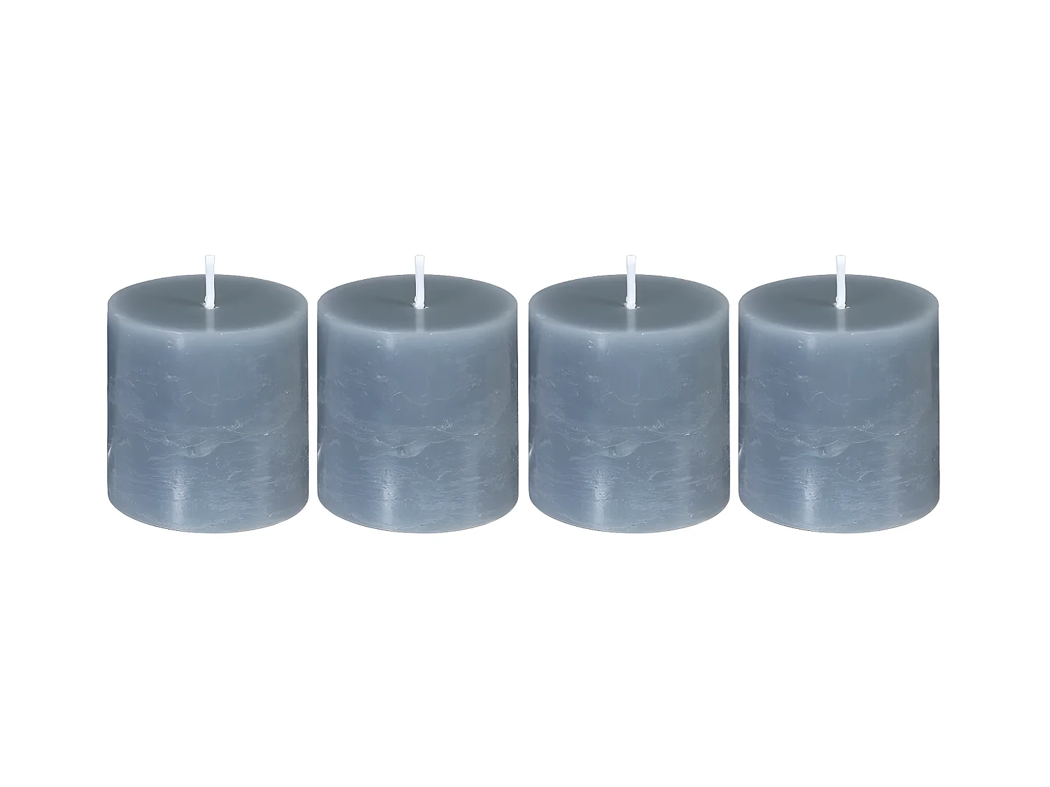 Lot de 4 Bougies Votives "Rustic" 4,5cm Gris