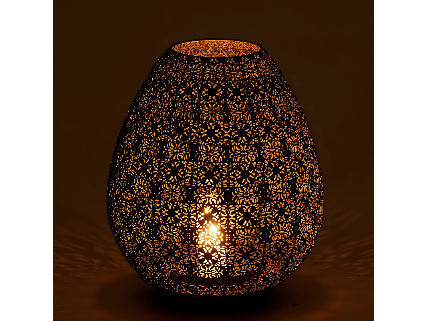 Photophore Design "Œuf Oriental" 44cm Gris