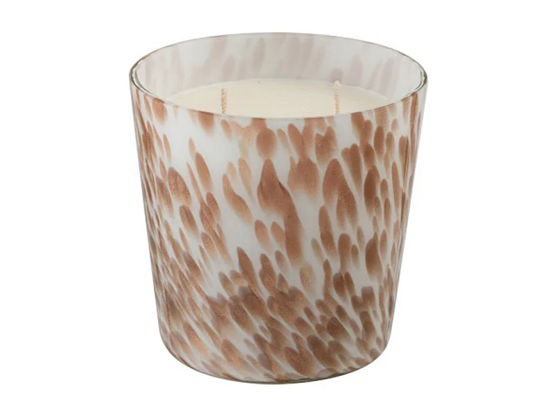 Bougie Parfumée "Neon Night" 16cm Blanc & Or