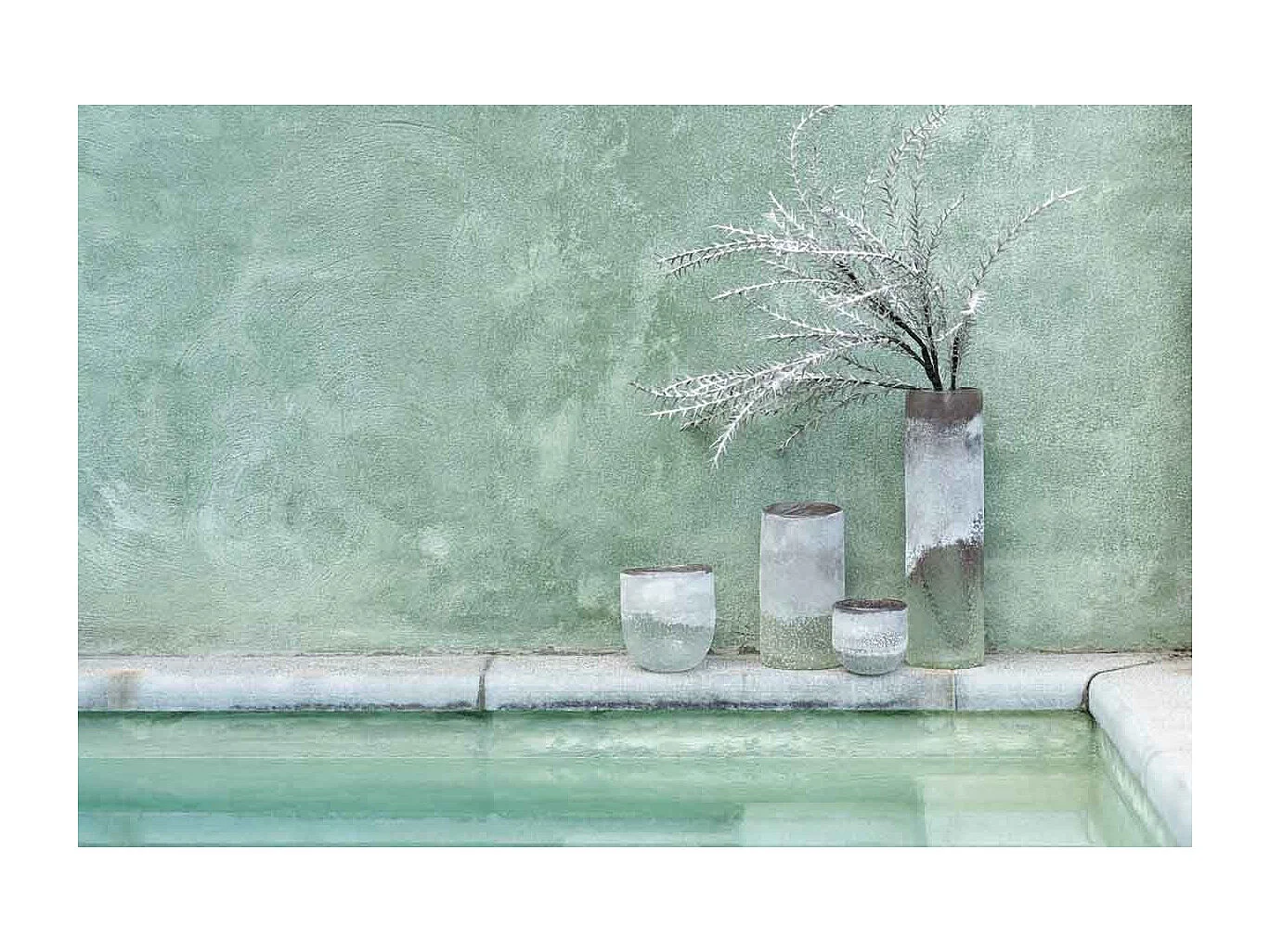 Portavelas de vidrio gris 12.5x12.5x15 cm