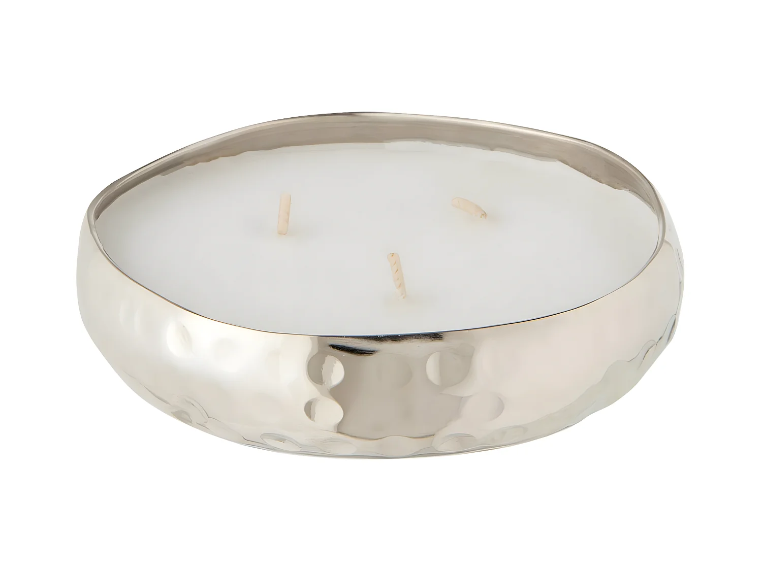 Bougie Parfumée Déco "Livia" 19cm Oud Amber Argent