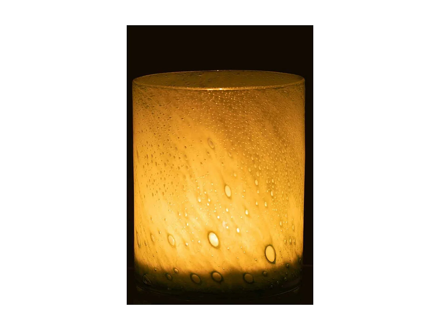 Portavelas de vidrio verde de 15x15x18 cm