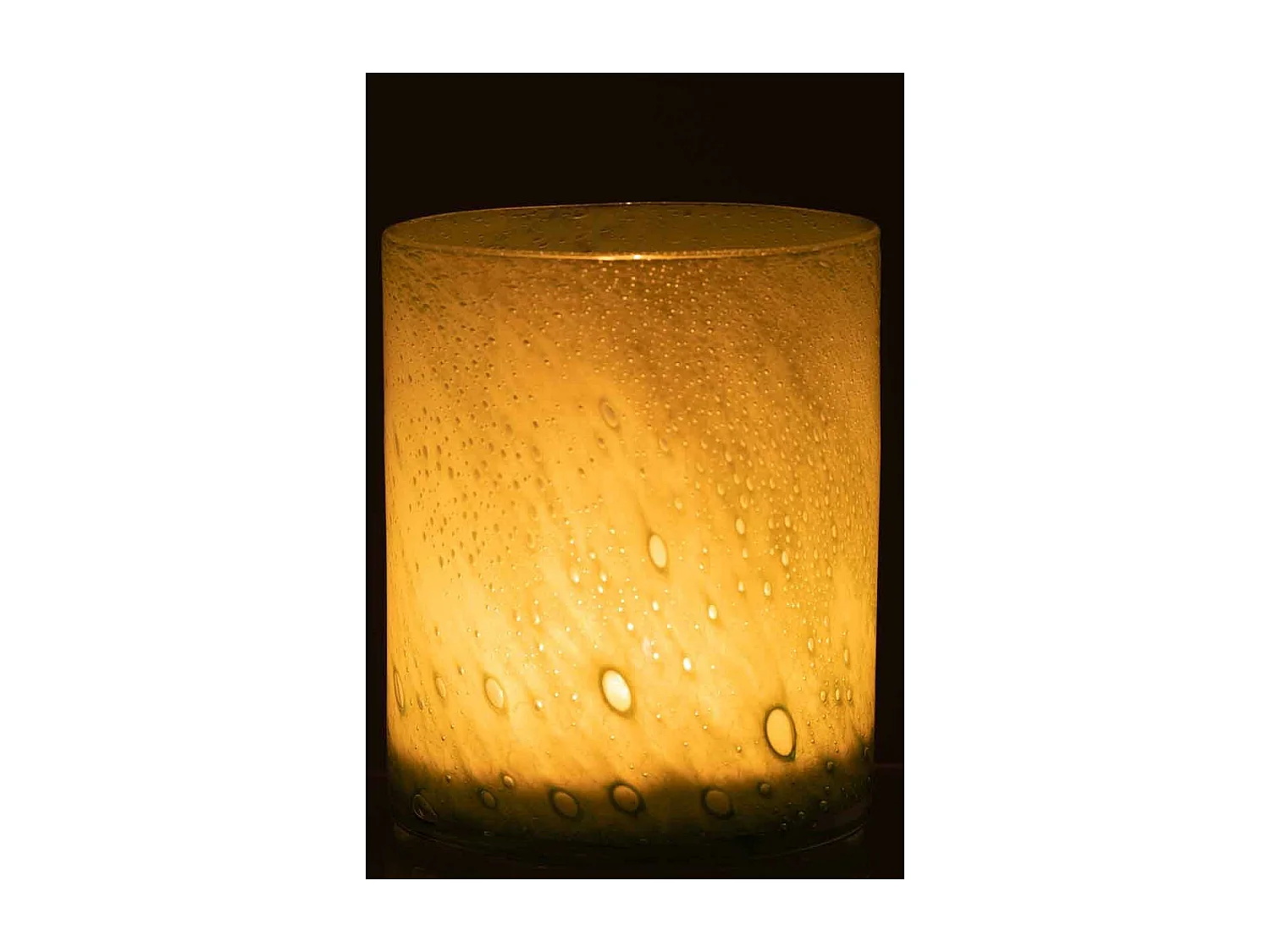 Portacandela in vetro verde 15x15x18 cm