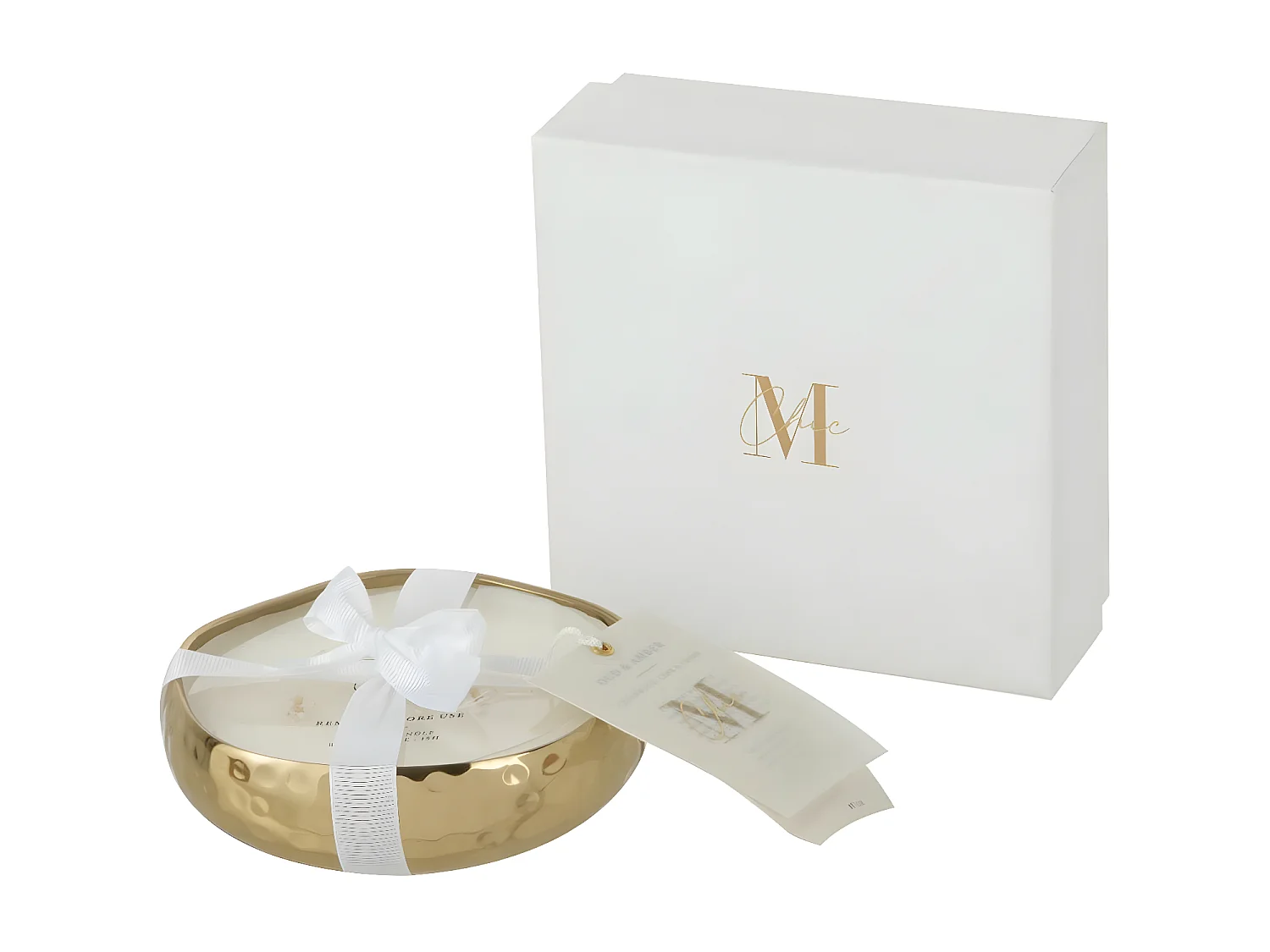 Bougie Parfumée Déco "Livia" 28cm Oud Amber