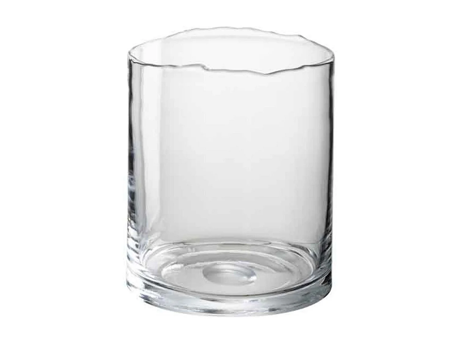 Portacandela in vetro trasparente 17x17x20.5 cm