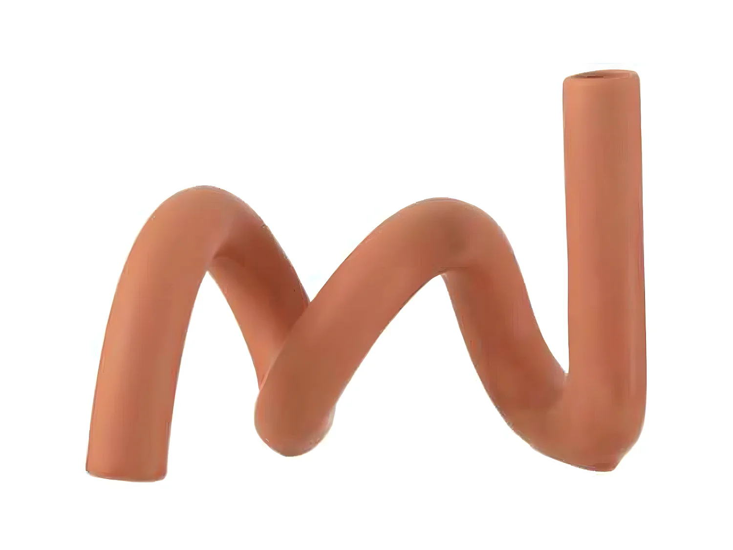 Bougeoir Design Céramique "Torsia" 25cm Orange