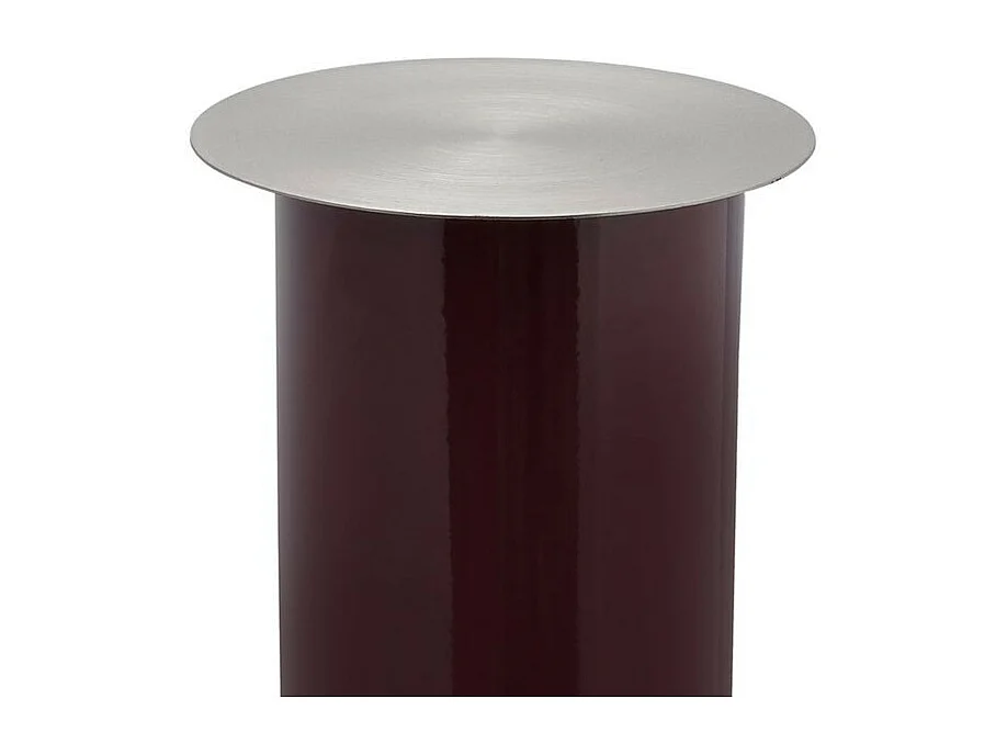 Bougeoir de Sol "Colby" 70cm Prune & Argent