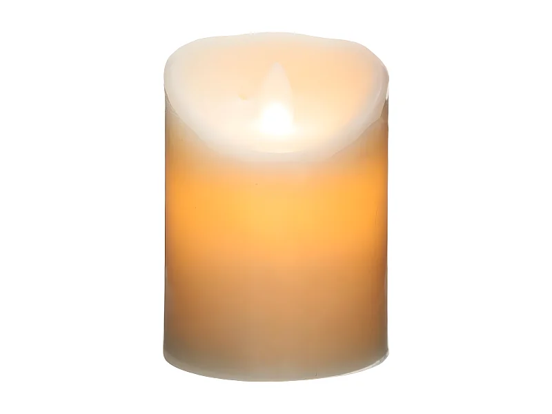 Bougie Led Flamme Vacillante "Vela" 205g Blanc