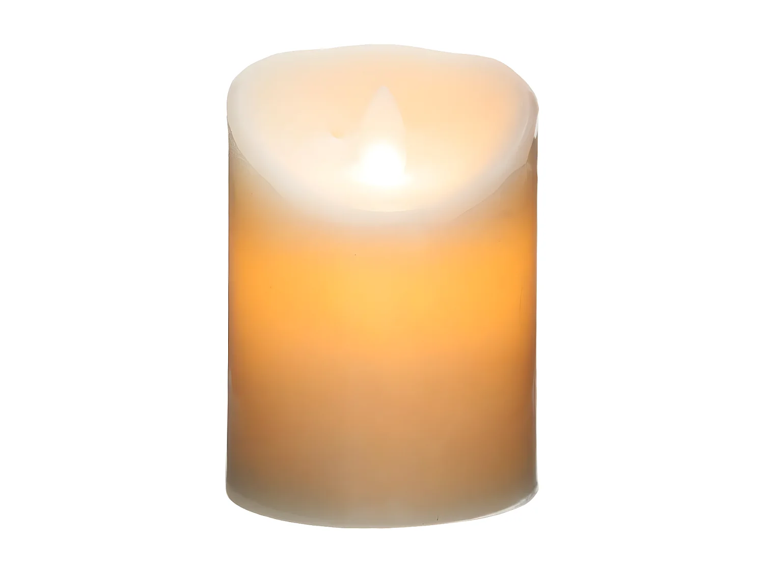 Bougie Led Flamme Vacillante "Vela" 205g Blanc