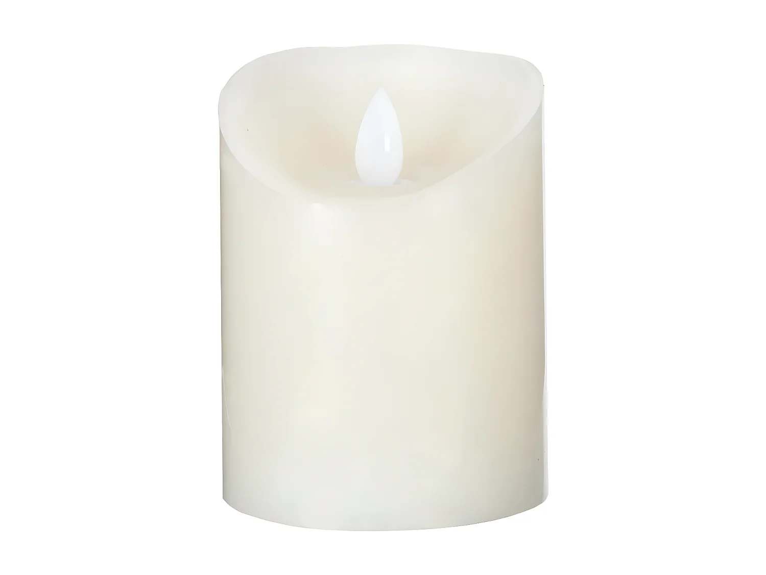 Bougie Led Flamme Vacillante "Vela" 205g Blanc