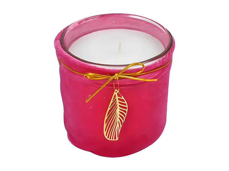 Bougie Parfumée Velours "Pendentif" 10cm Fuchsia