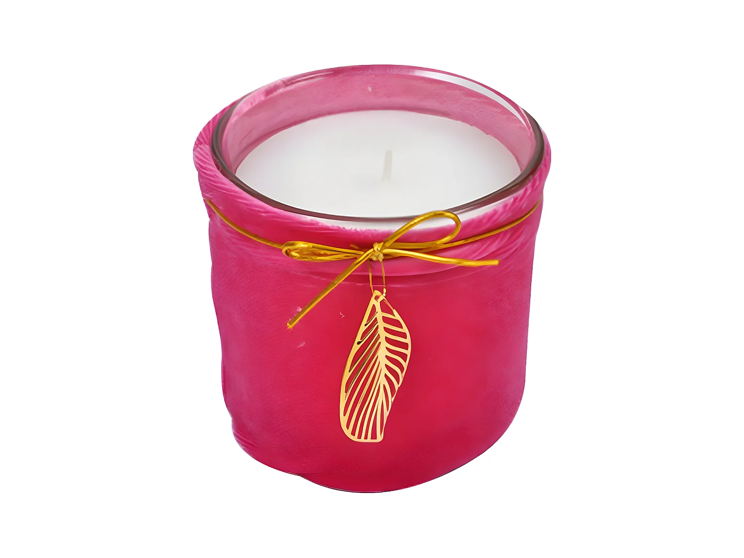 Bougie Parfumée Velours "Pendentif" 10cm Fuchsia