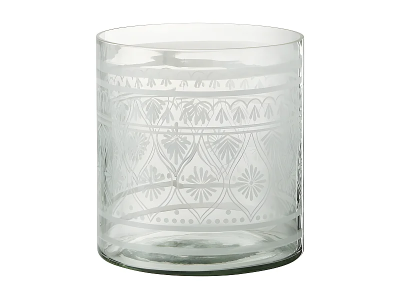 Photophore Design "Verre Motifs" 16cm Transparent