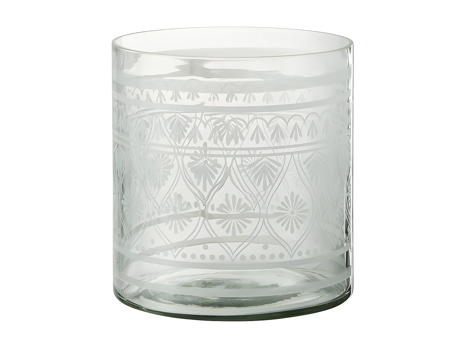 Photophore Design "Verre Motifs" 16cm Transparent