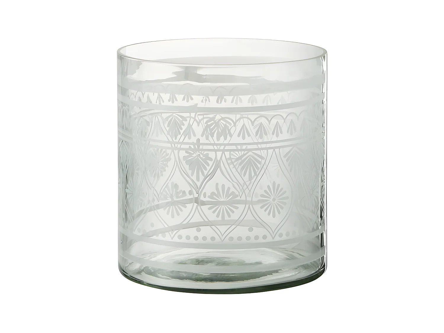 Photophore Design "Verre Motifs" 16cm Transparent