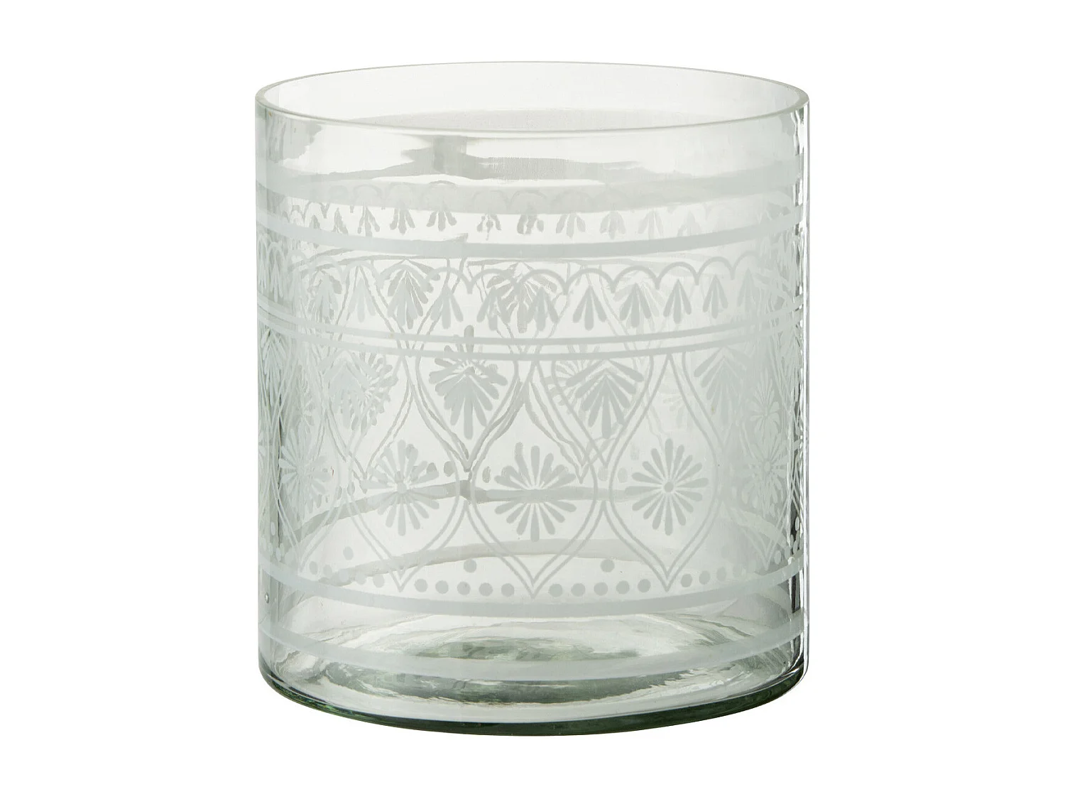 Photophore Design "Verre Motifs" 16cm Transparent