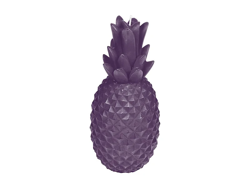 Bougie Déco "Ananas Tropical" 20cm Violet