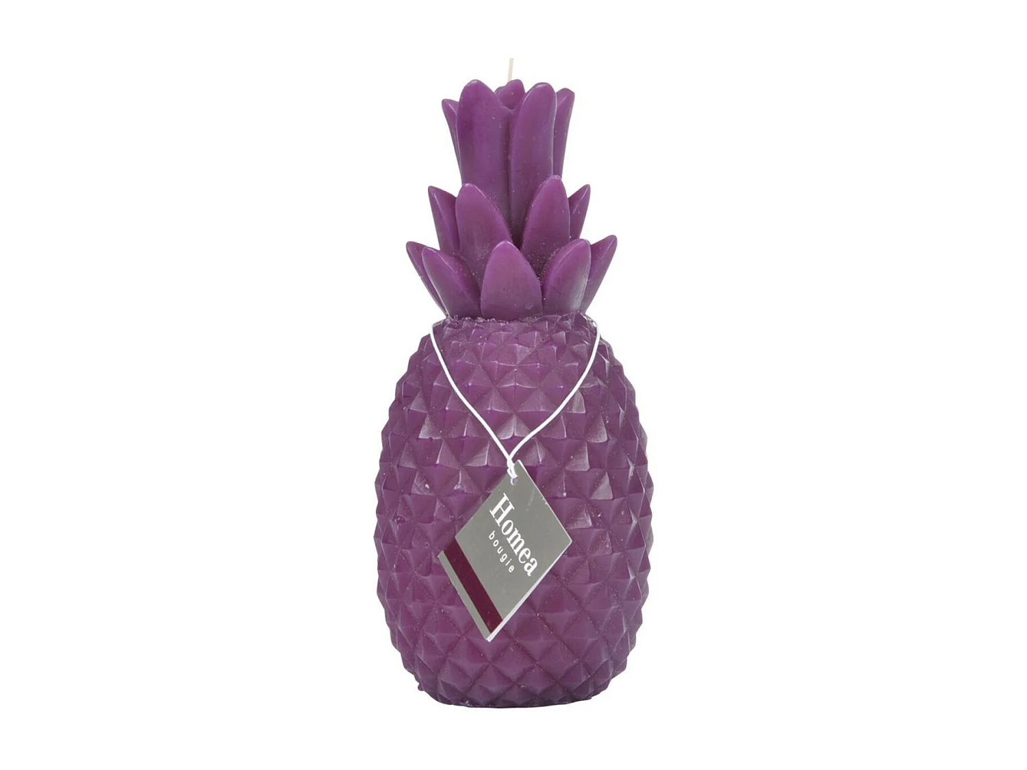 Bougie Déco "Ananas Tropical" 20cm Violet