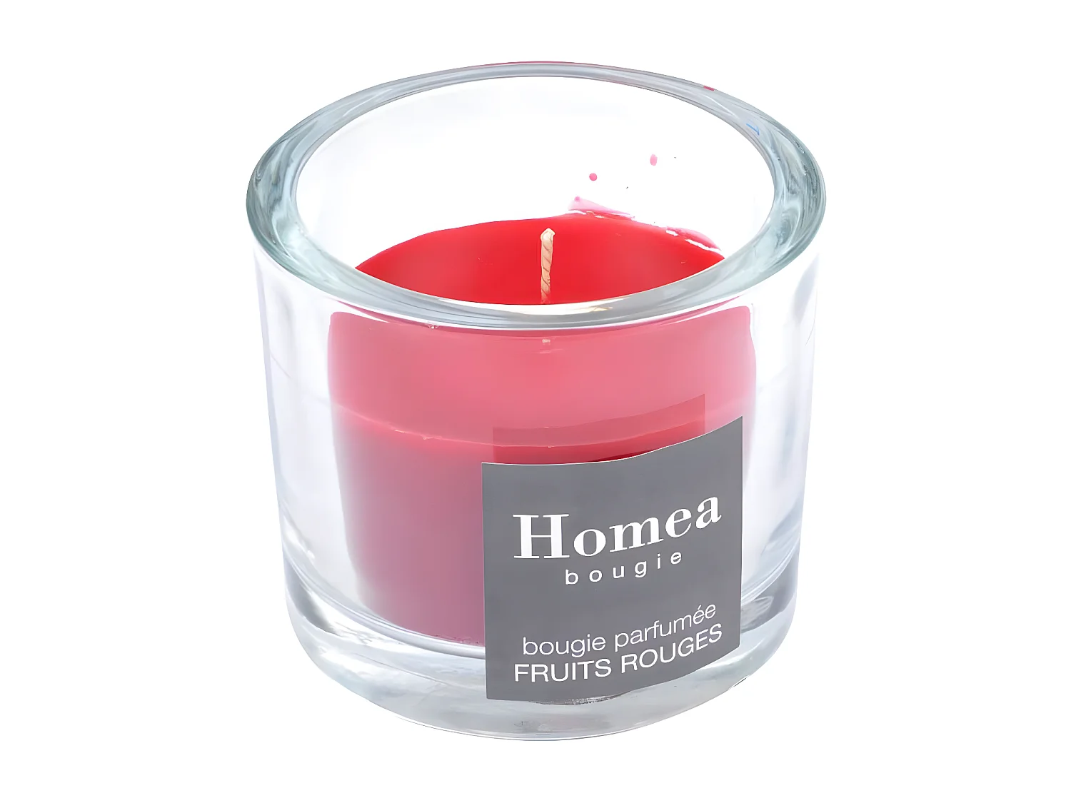 Bougie Verrine Parfumée "Essentiel" 9cm Fruits Rouges