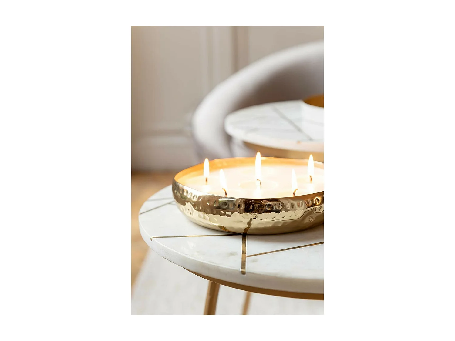 Bougie Parfumée Déco "Livia" 19cm Oud Amber