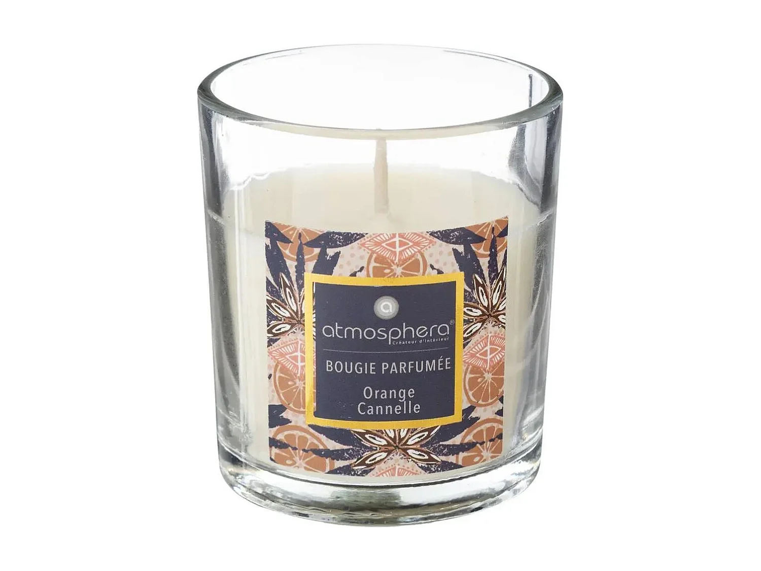 Bougie Parfumée en Verre "Neda" 110g Orange Cannelle