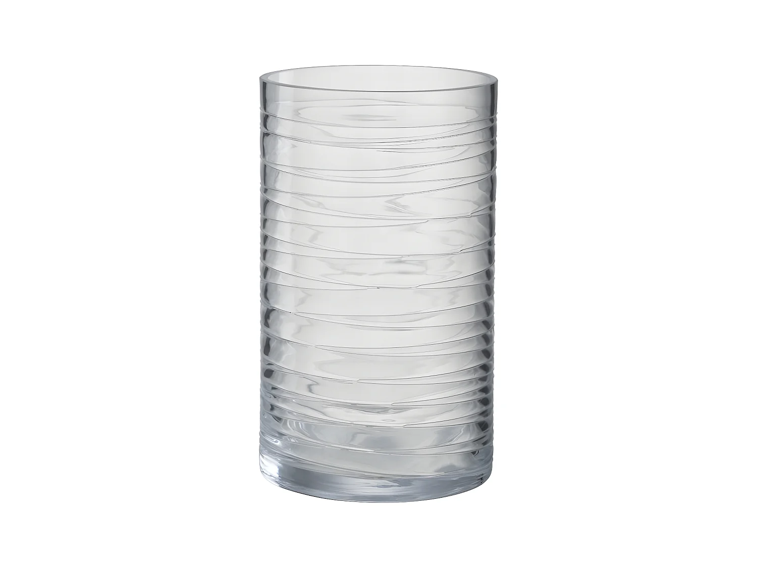 Photophore Design "Lignes Verre" 22cm Transparent