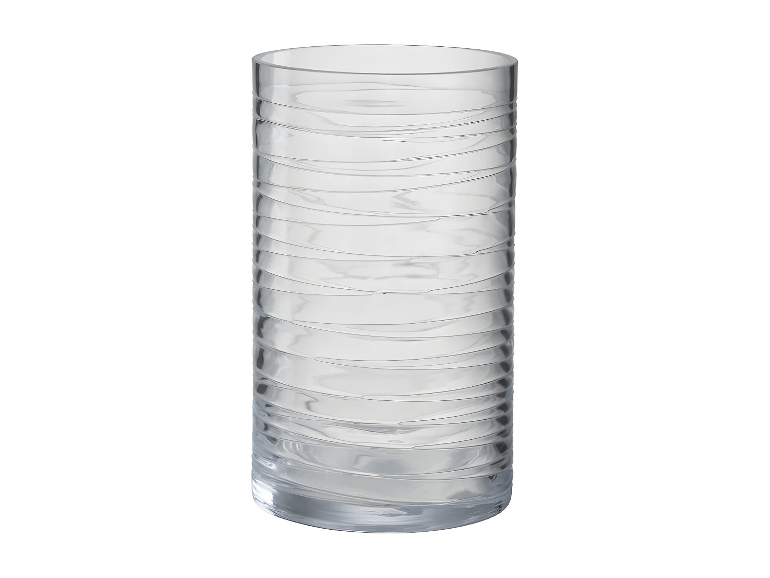 Photophore Design "Lignes Verre" 22cm Transparent