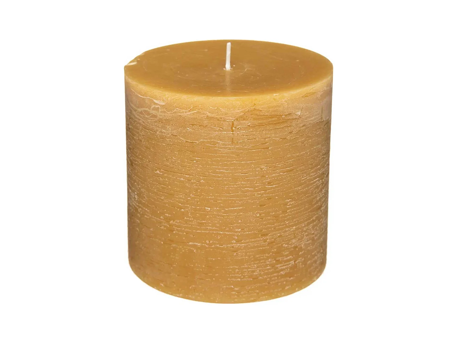 Bougie Cylindrique "Rustic" 10cm Jaune