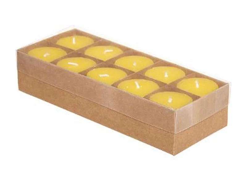 Lot de 10 Bougies "Générique" 4cm Citronnelle