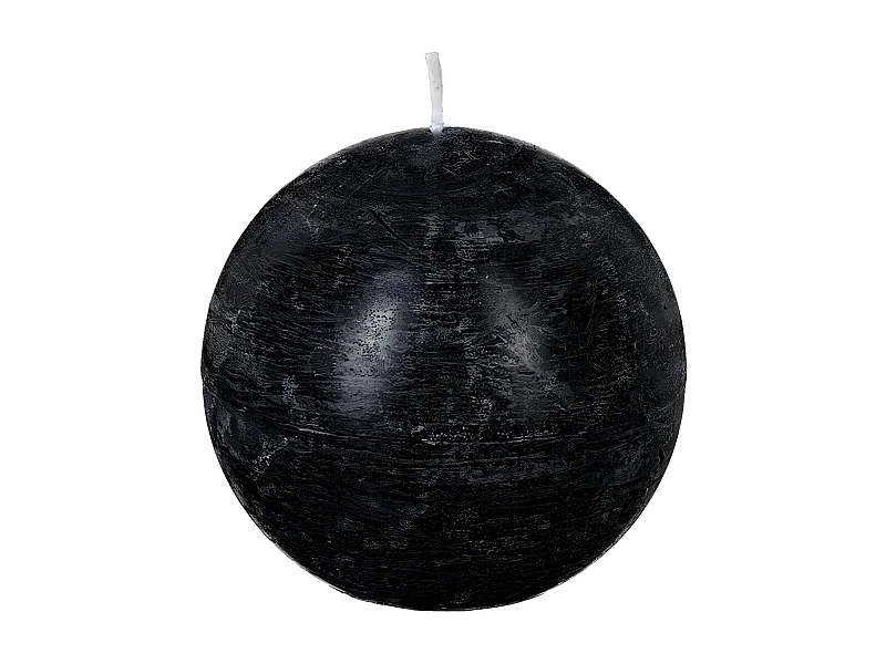 Bougie Boule "Rustic" 10cm Noir