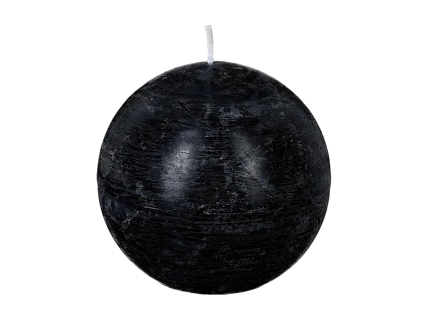 Bougie Boule "Rustic" 10cm Noir
