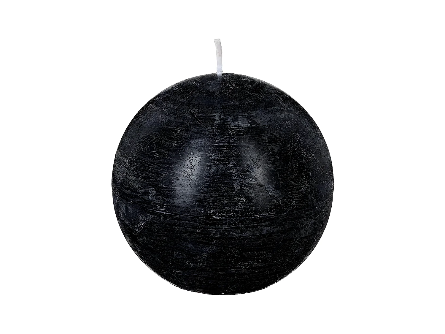 Bougie Boule "Rustic" 10cm Noir