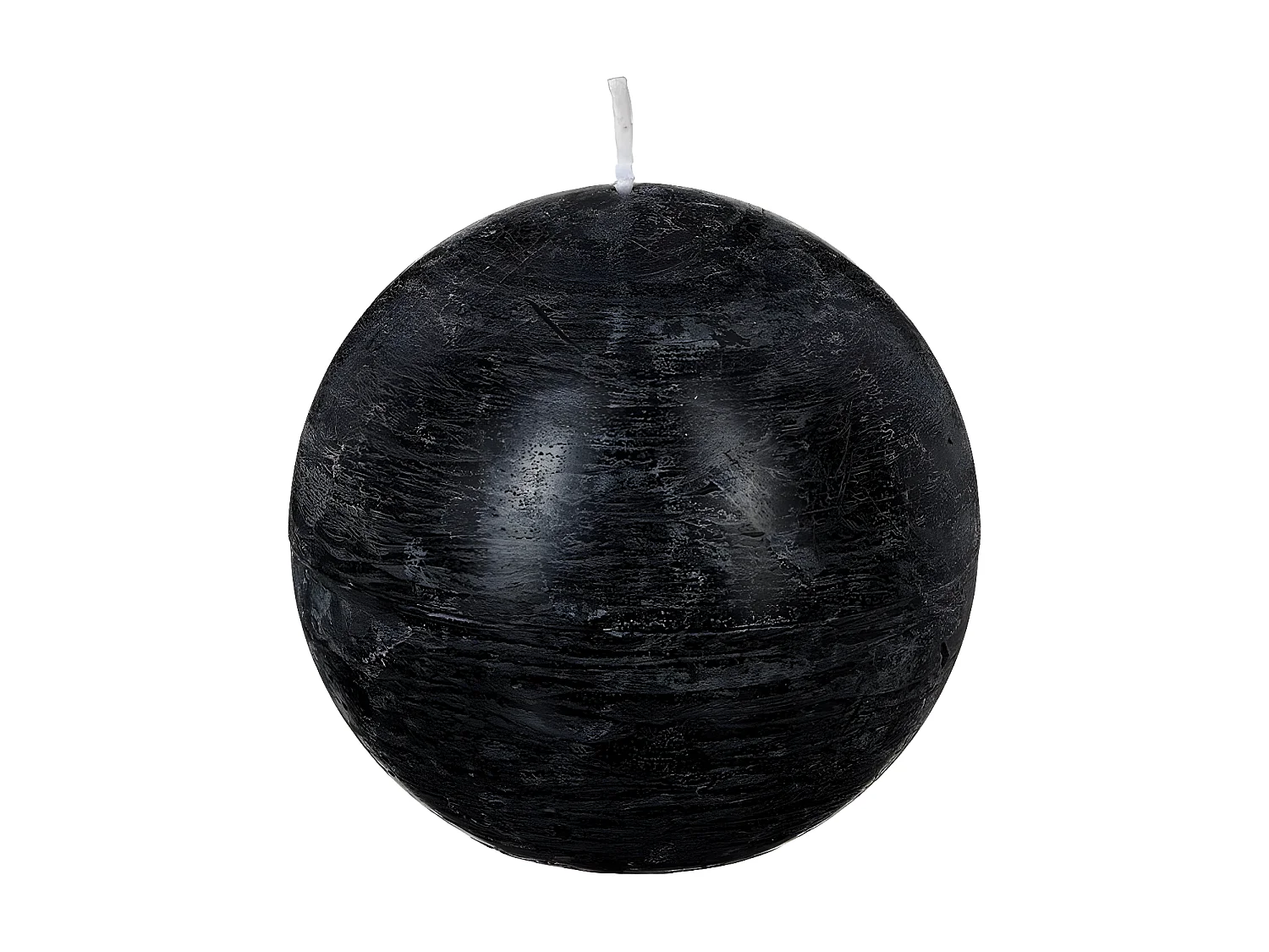 Bougie Boule "Rustic" 10cm Noir