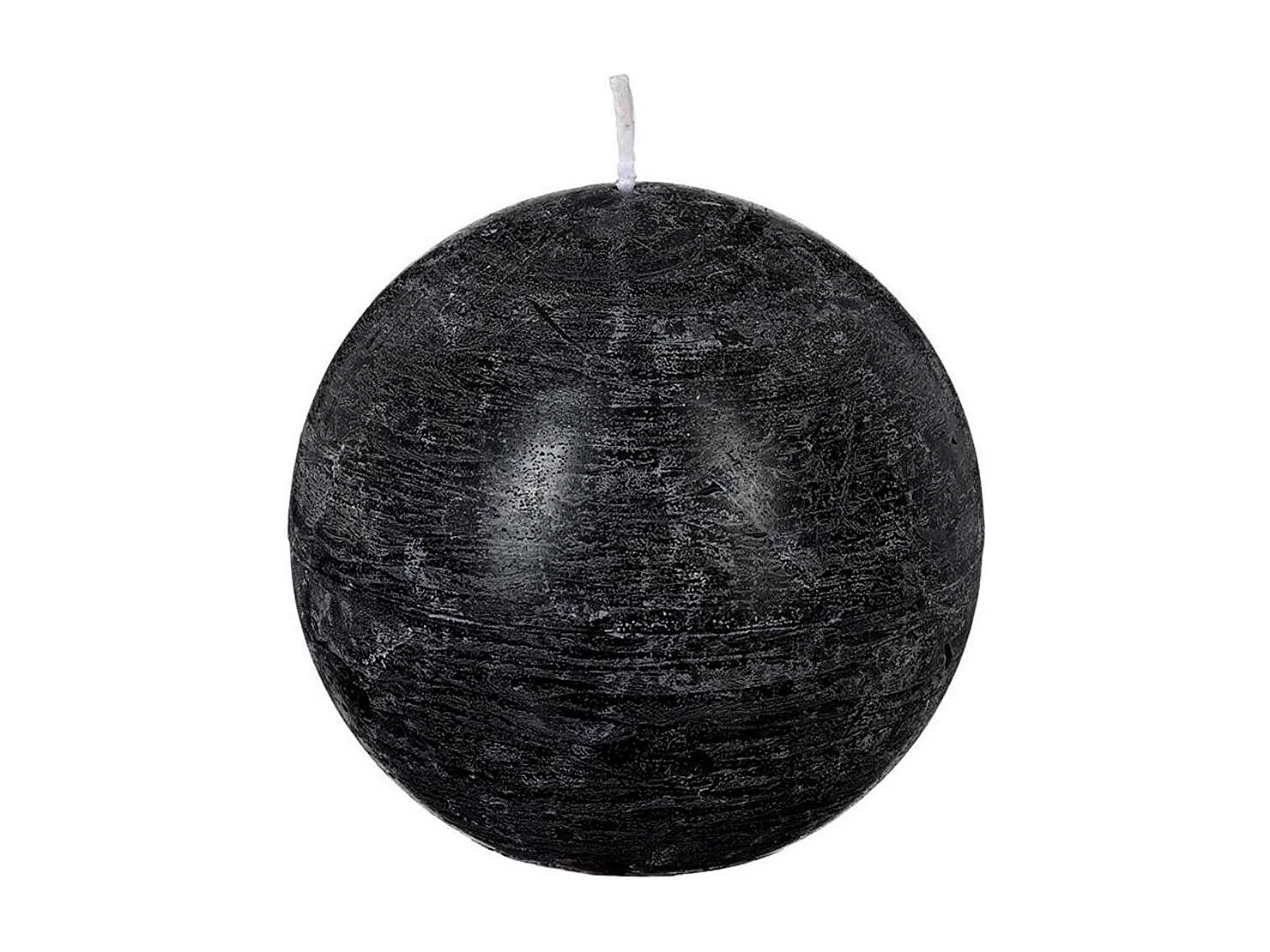 Bougie Boule "Rustic" 10cm Noir