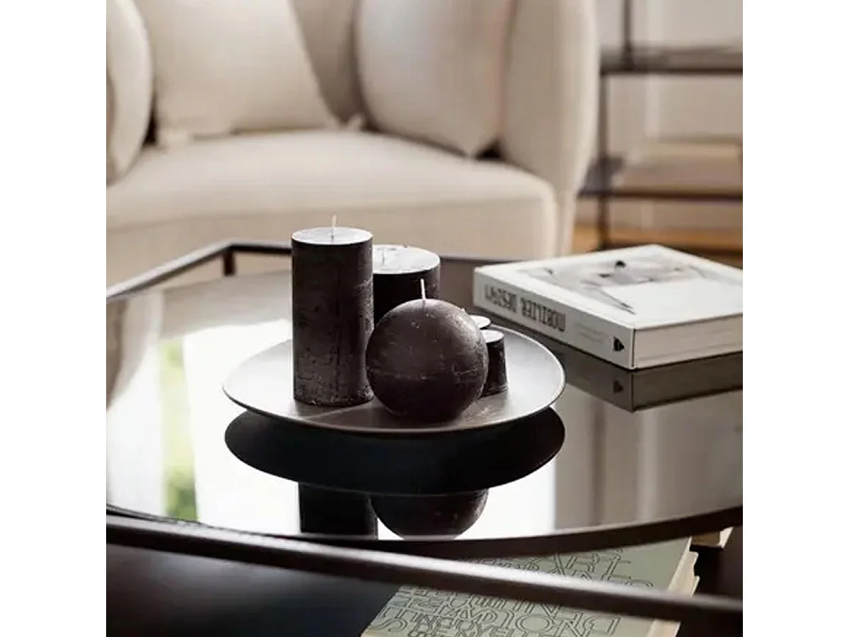 Bougie Boule "Rustic" 10cm Noir