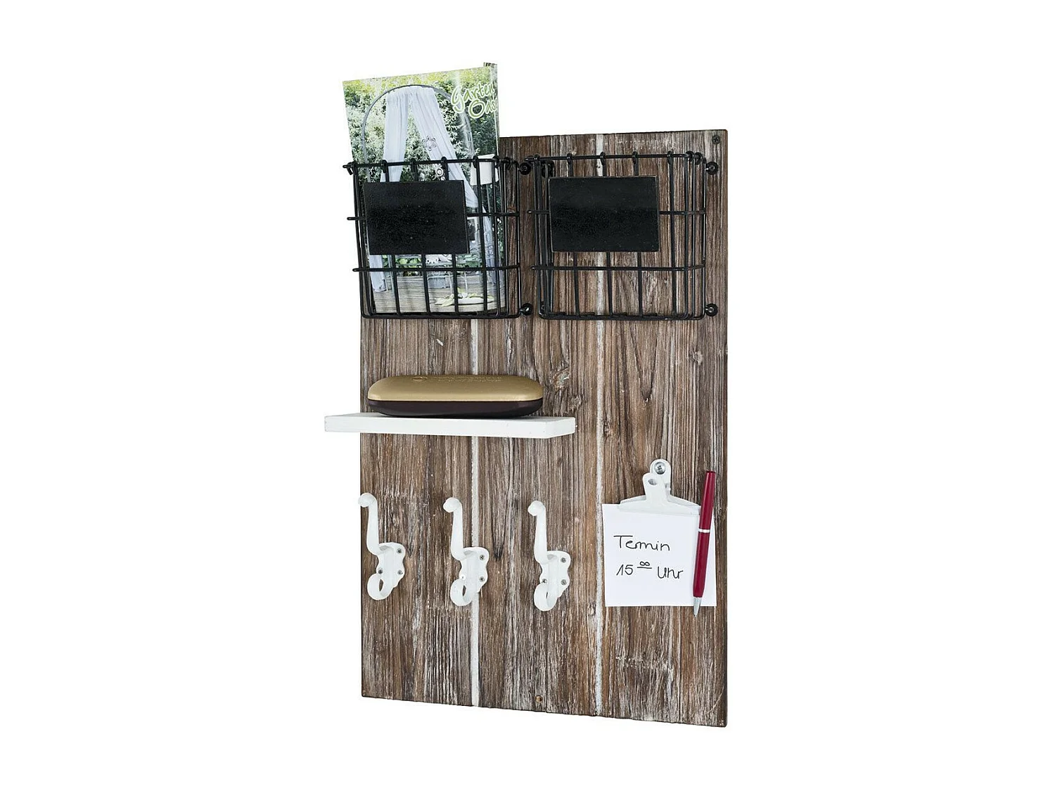 Tableau Mémo en Bois "Vintage" 55cm Naturel