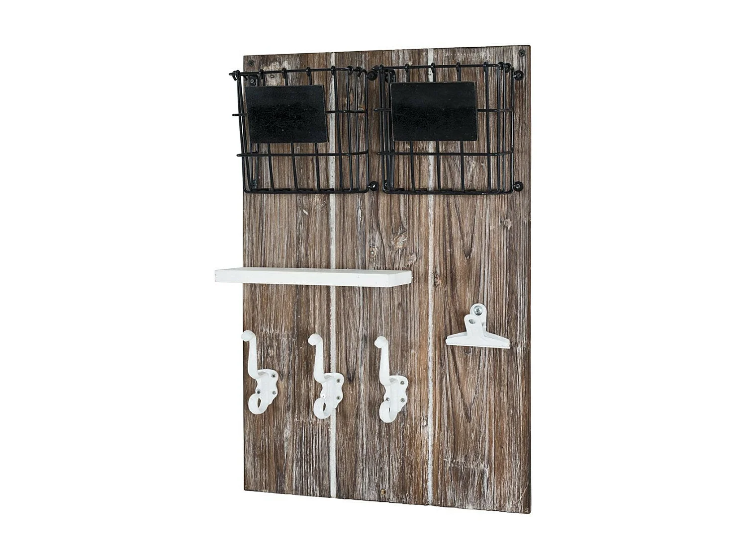 Tableau Mémo en Bois "Vintage" 55cm Naturel