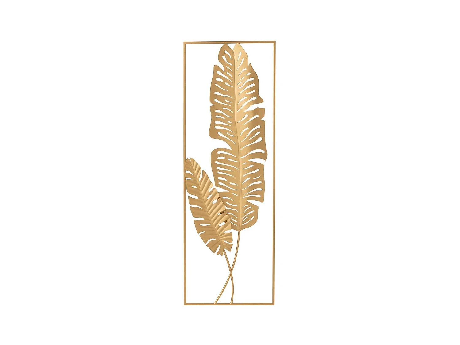 Décoration Murale en Métal "Feuilles" 89cm Or