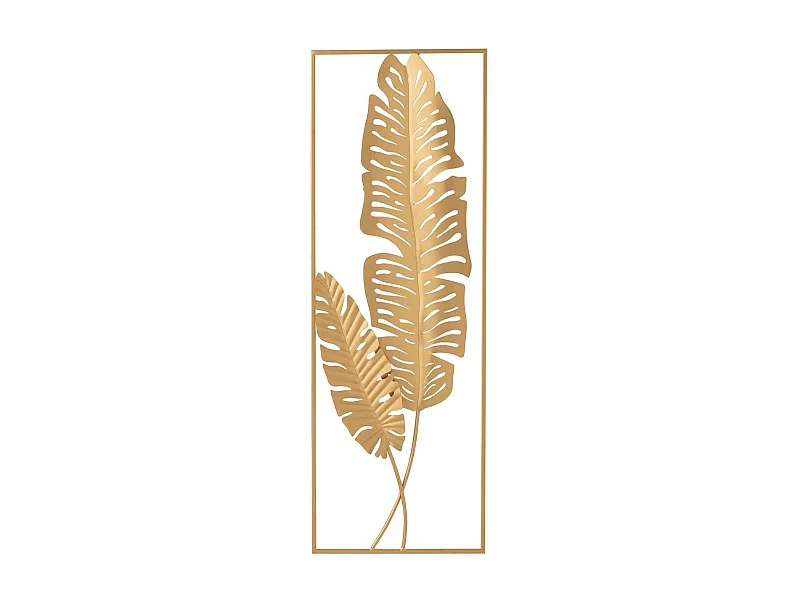 Décoration Murale en Métal "Feuilles" 89cm Or