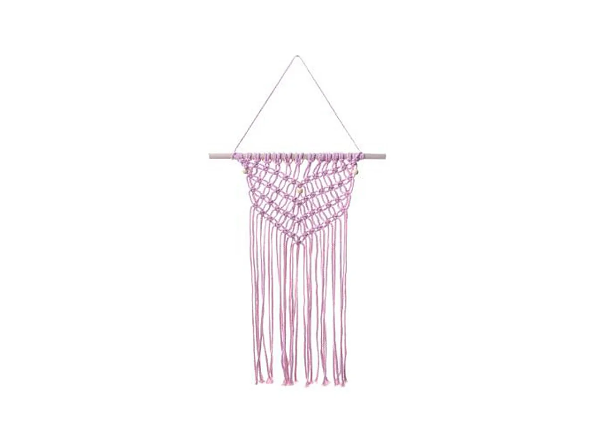 Tissage Mural "Arbo" 63cm Rose