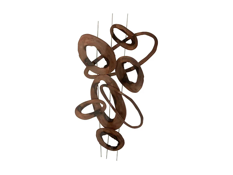 Décoration Murale "Lignes Ovales" 91cm Naturel