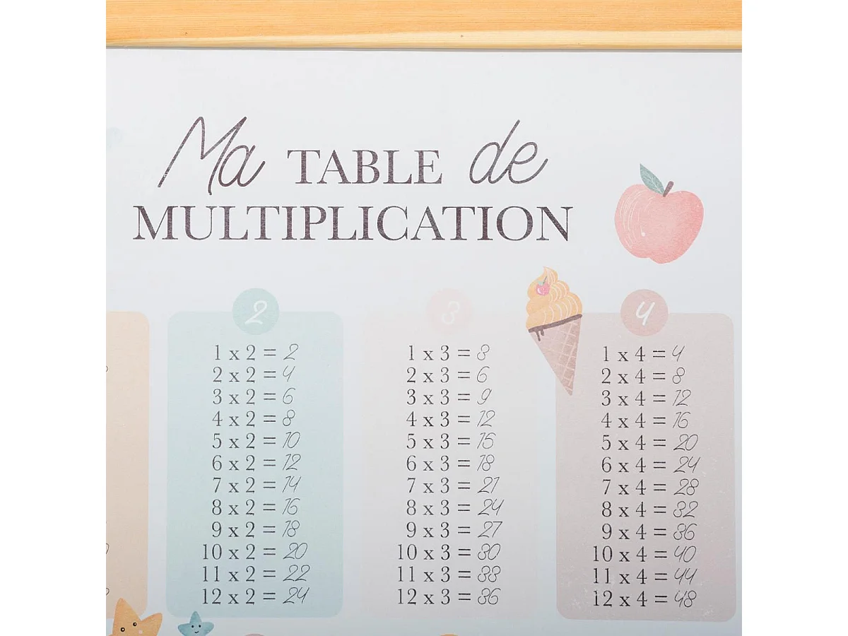 Décoration Murale Enfant "Bi Face" 60cm Multicolore