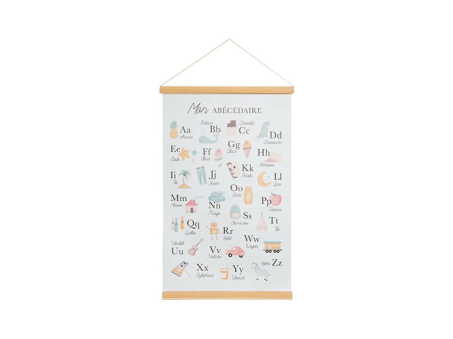 Décoration Murale Enfant "Bi Face" 60cm Multicolore