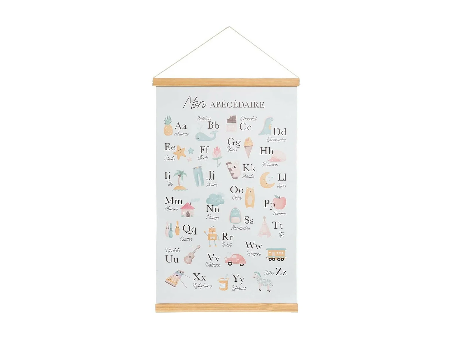 Décoration Murale Enfant "Bi Face" 60cm Multicolore