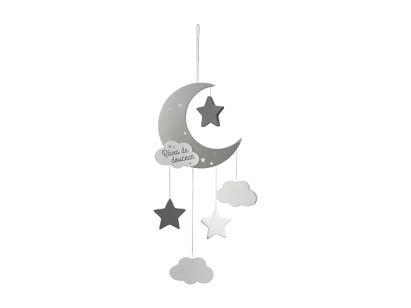 Suspension Enfant "Lune" 43cm Gris