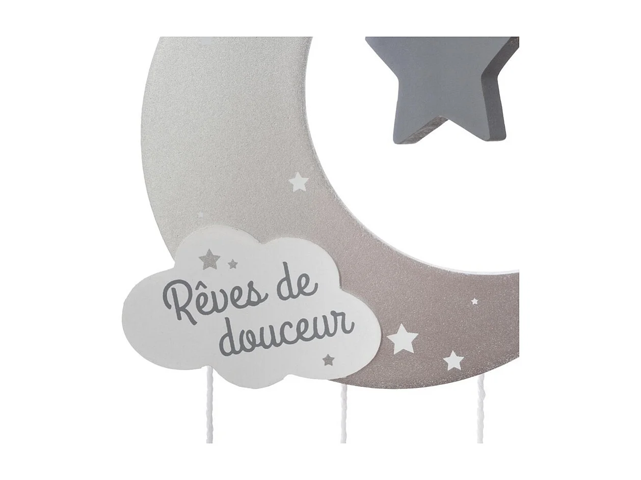 Suspension Enfant "Lune" 43cm Gris