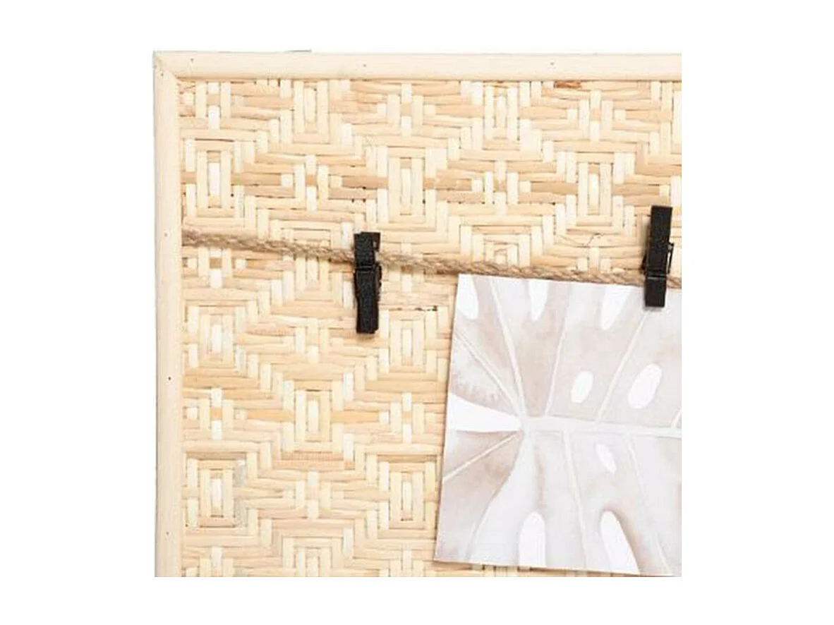 Porte Photo Mural Déco "Bambou" 58cm Beige
