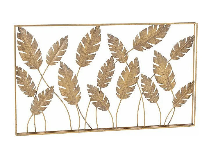 Décoration Murale "Feuilles Métal" 119cm Or