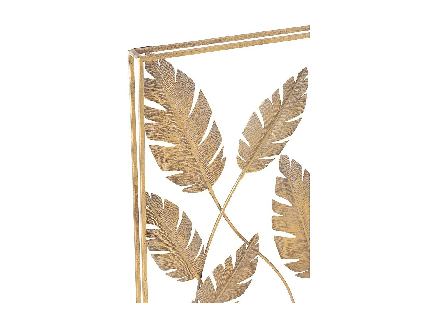 Décoration Murale "Feuilles Métal" 119cm Or